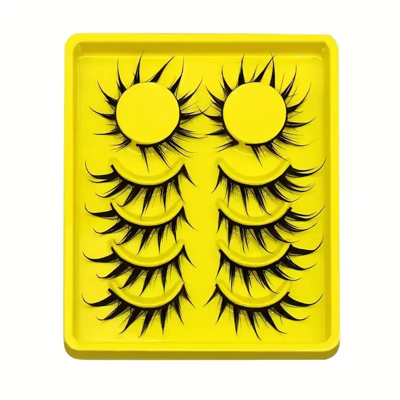 Leichte & Falsche Wimpern, Fuchsaugen-Wimpern, Niedliche Teufel-Feen-Wimpern, Natürliche, Einteilige Tägliche Büro-Wimpern – Detail 4