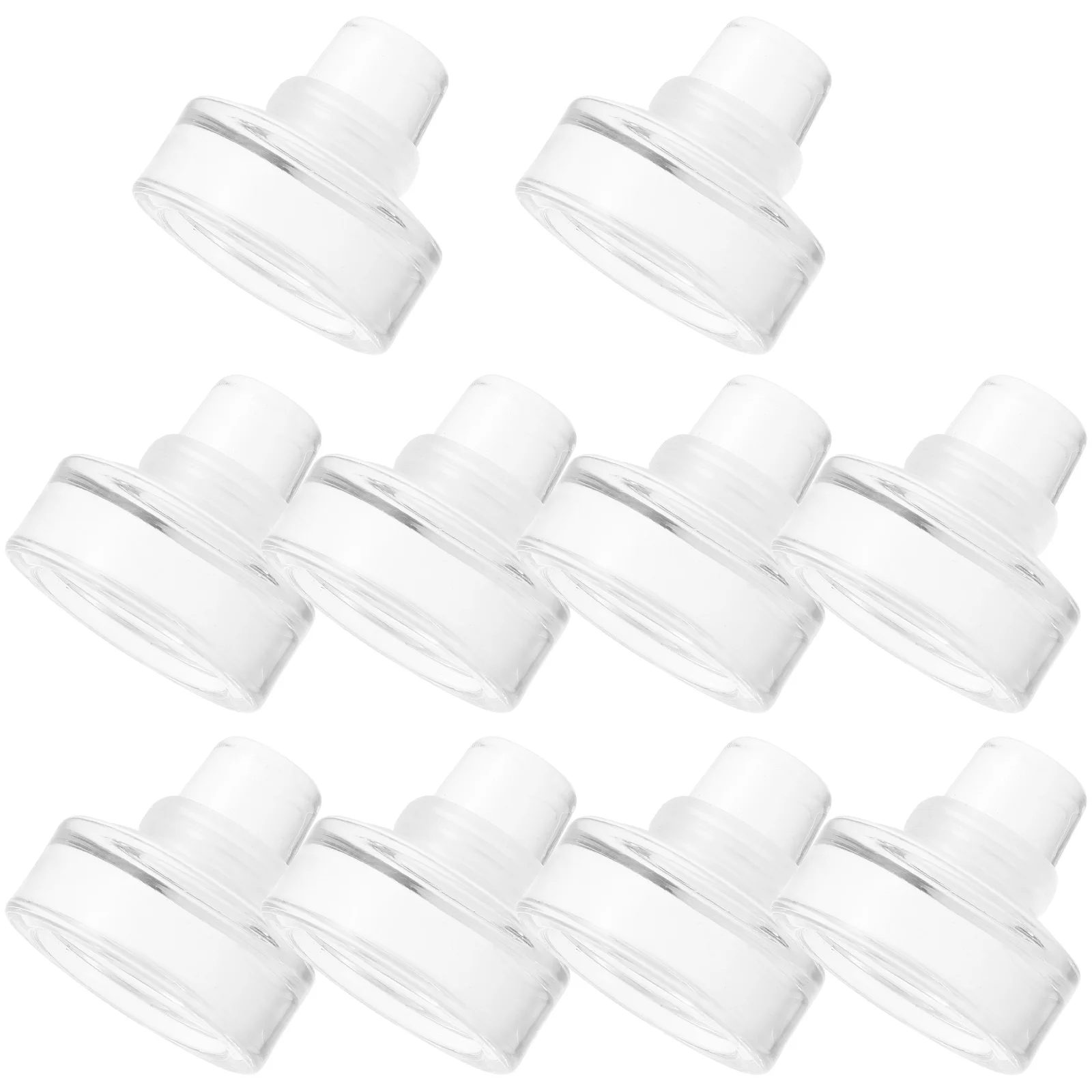 

10pcs T-Shaped Bottle Stoppers Reusable Glass Caps Crystal Lid Sealing Plugs for Red Beverages