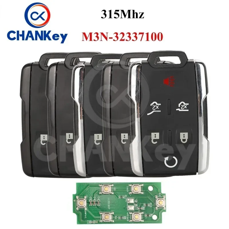 

CHANKey 3/4/5/6BTN Car Key 315Mhz Remote Fob For Chevrolet Silverado Colorado 2014-2018 GMC Yukon M3N32337100 13577770