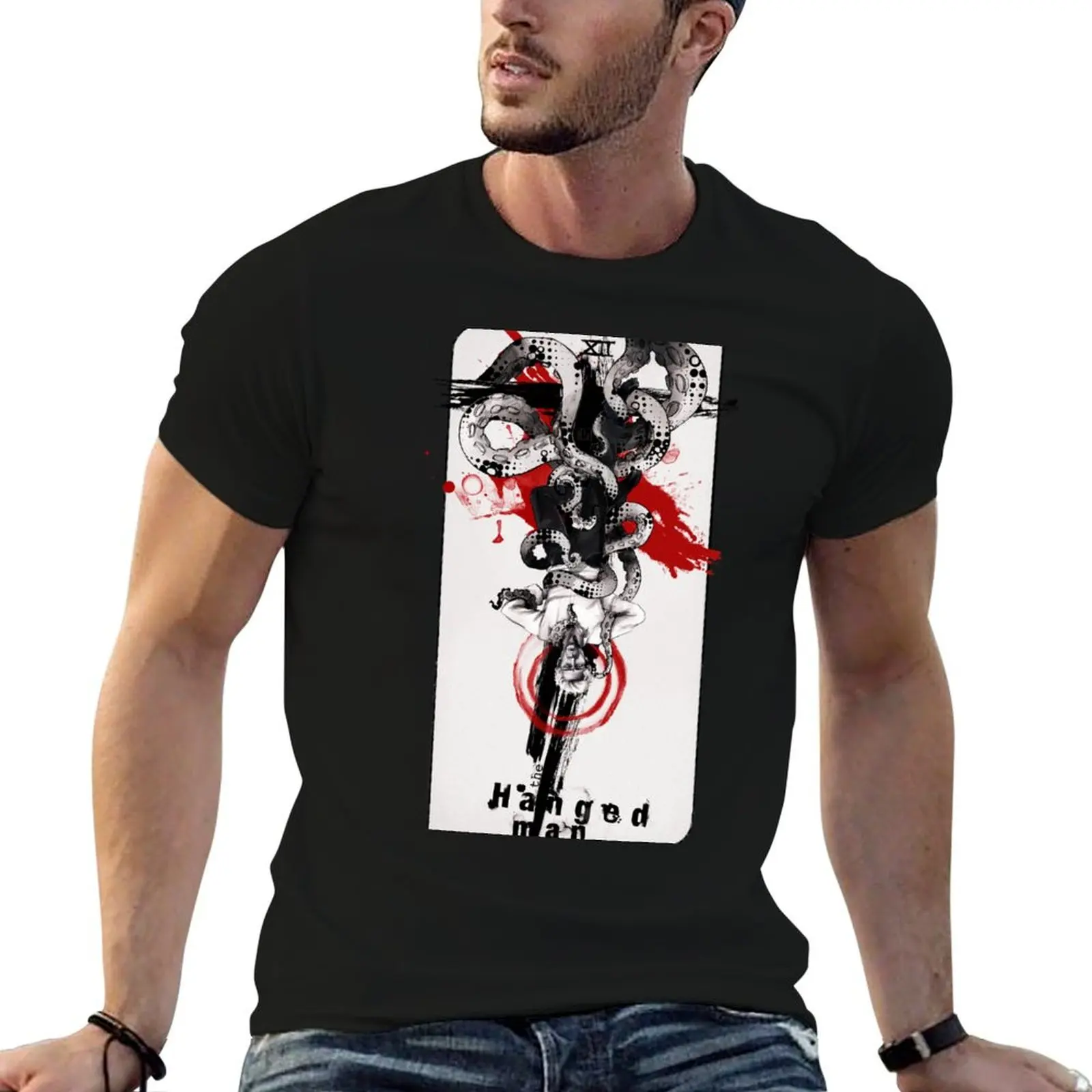 The Hanged Man T-Shirt vintage t shirts graphic tee shirt custom shirt black t-shirts for men