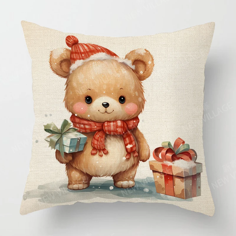 Decorative Cushion Home Living Room Decor Throw Pillow Cover 40*40 40x40cm 60x60cm 45x45cm 50x50cm plant winter Merry Christmas