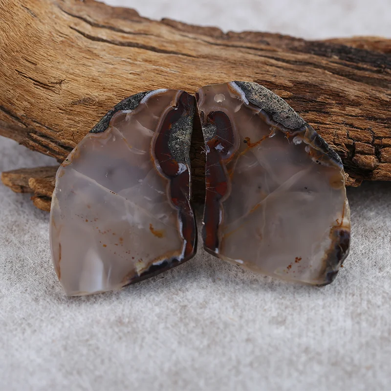 Natural Agate Shark dorsal fin Shape Earring Beads for Jewelry Making, Handmade Natural stones beads 2