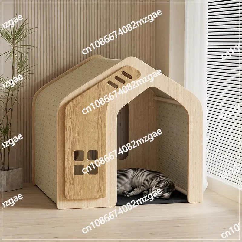 

Будка для кошек из цельного дерева, универсальная, всесезонная, Будиночок для средних и маленьких собак, клетка для виллы, гнездо