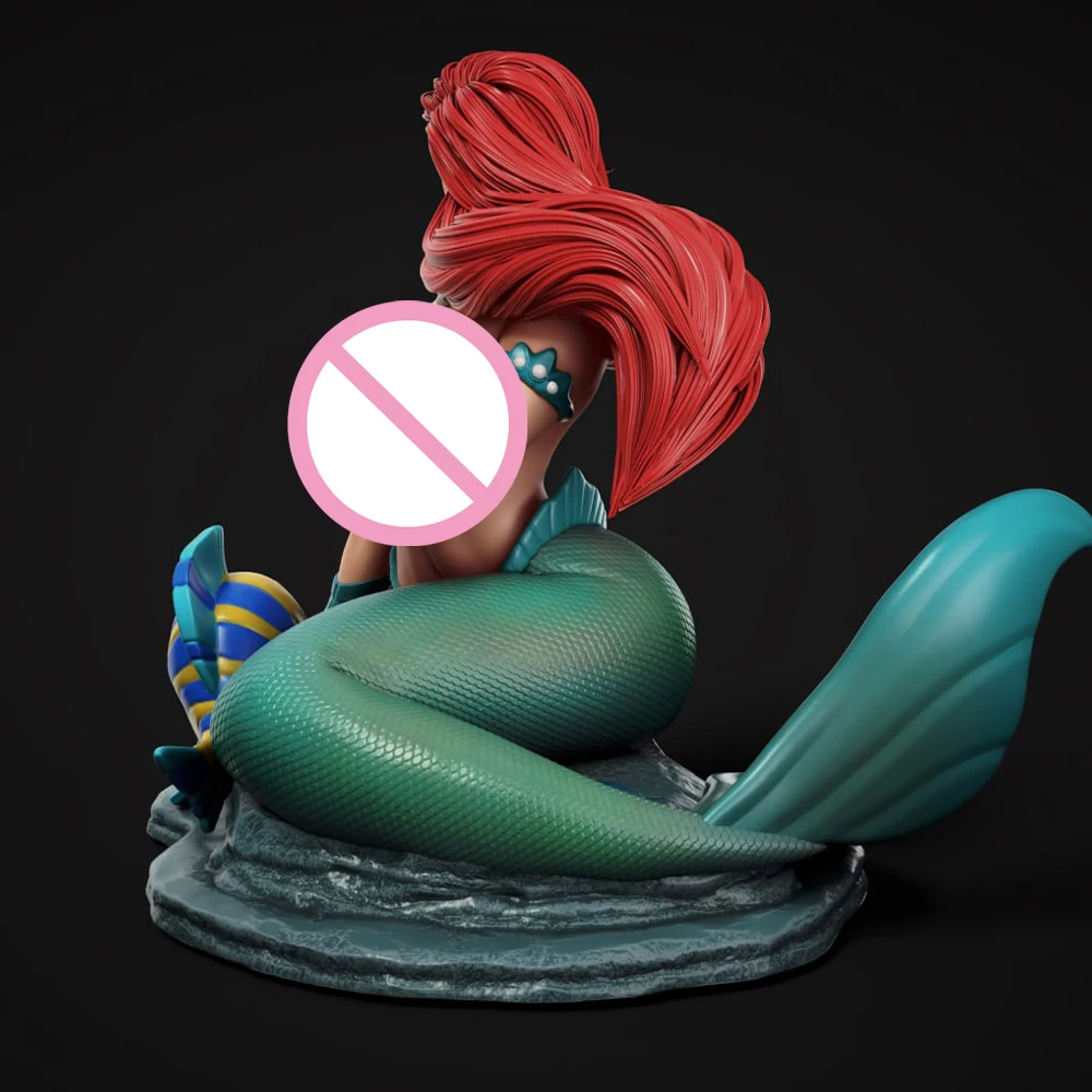 1/24 Belle mermaid merman NSFW Resin Figurine Toy Unpainted GK Doll Unassembled 3D Print Assembly Miniature Reduction Statue Toy