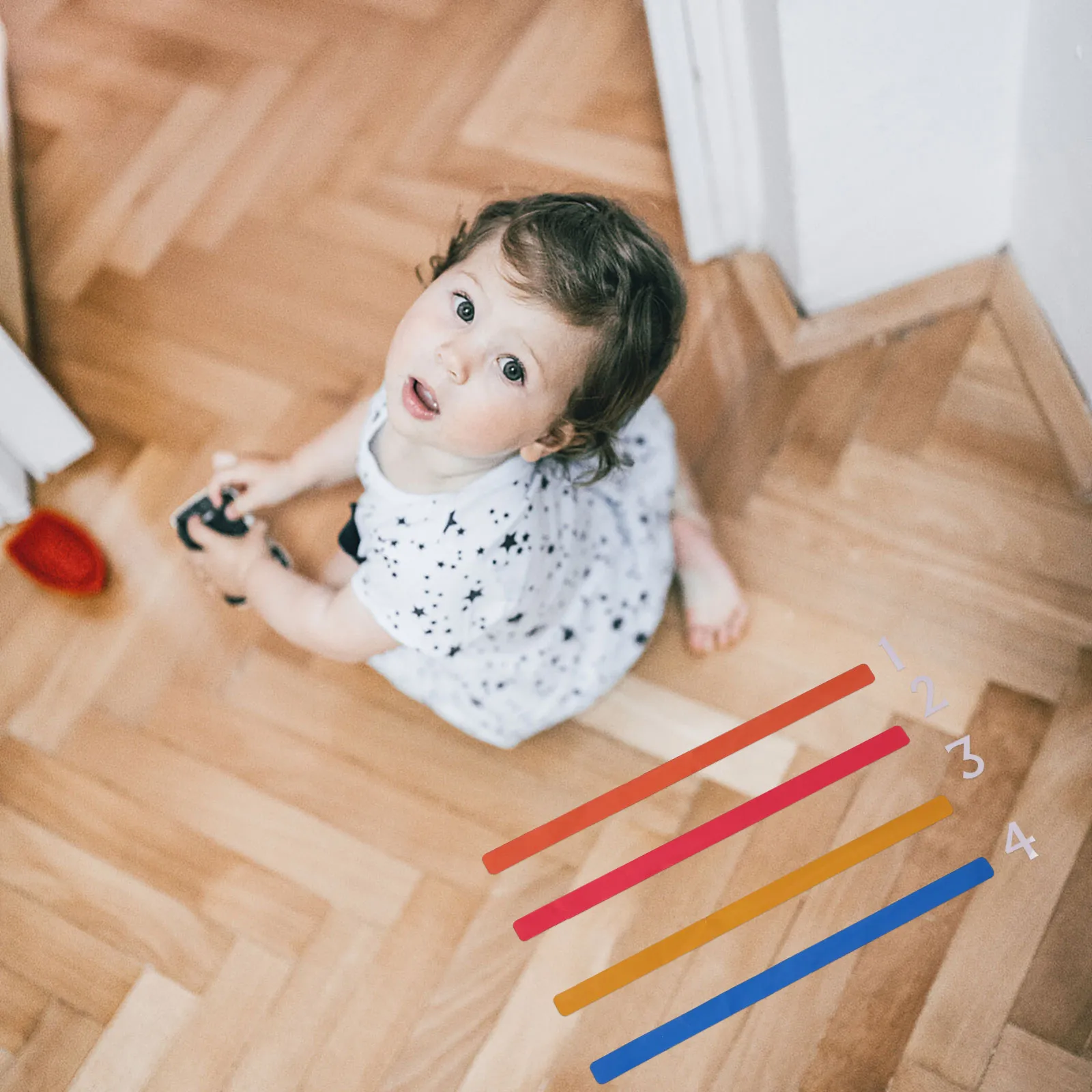 

Набор из 2 листов наклеек для игры: самоклеящиеся напольные наклейки для игры в прыжки, утолщенные, с простыми цифрами