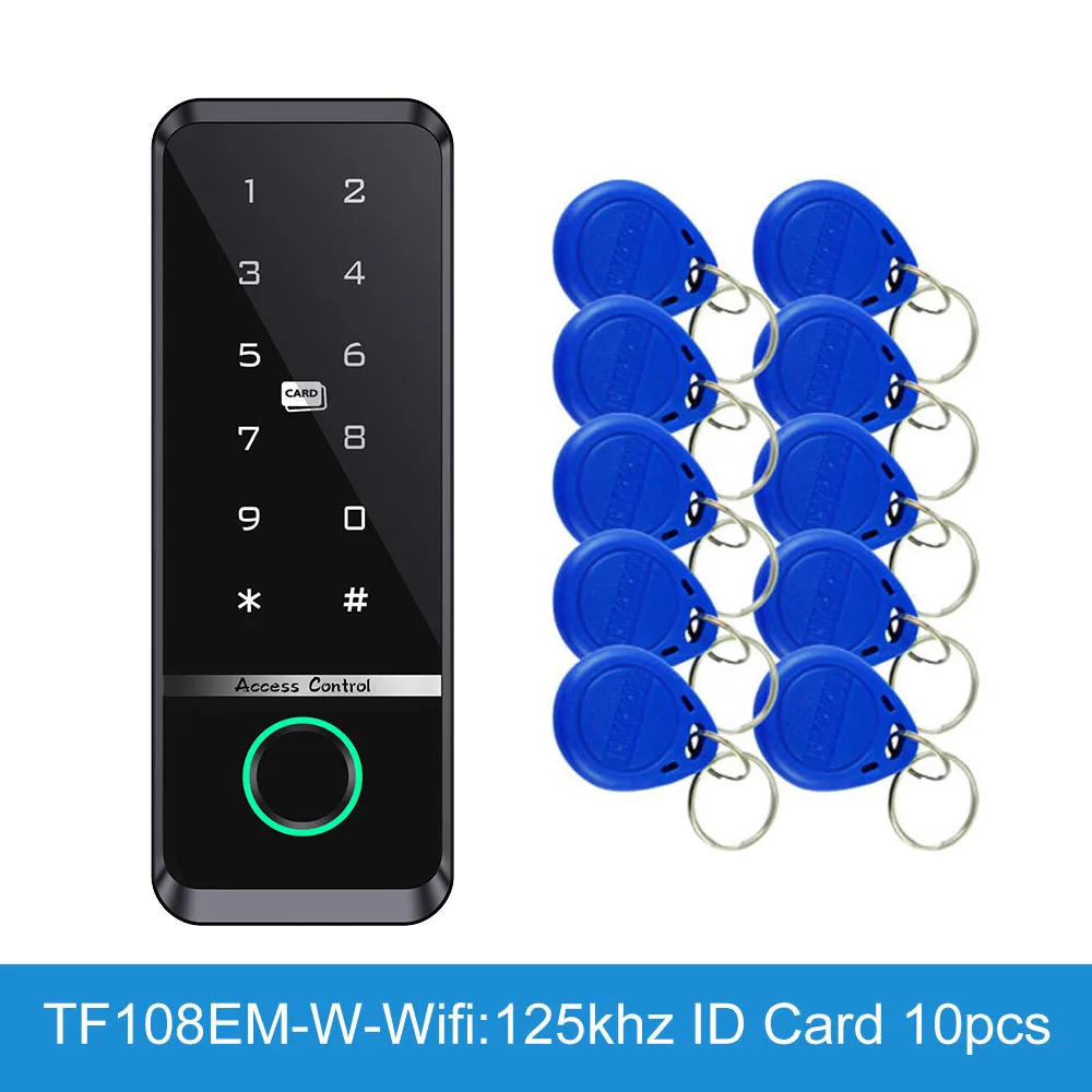 Asia-Teco WiFi Tuya App Smart Fingerprint Türschloss IC Kartenleser Access Controller Outdoor Tastatur Wasserdichte Tür Access Control System 5