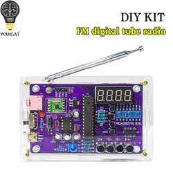 RDA5807S Radio Receiver Module Kits FM Electronic DIY Circuits Parts Digital Tube Display 87-108MHz Dual Power Supply