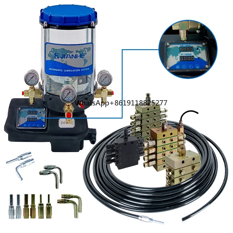 JIANHE-Système de lubrification goutte à goutte cnc, pompe à graisse, lubrification électrique bhs, pompe à huile centrale