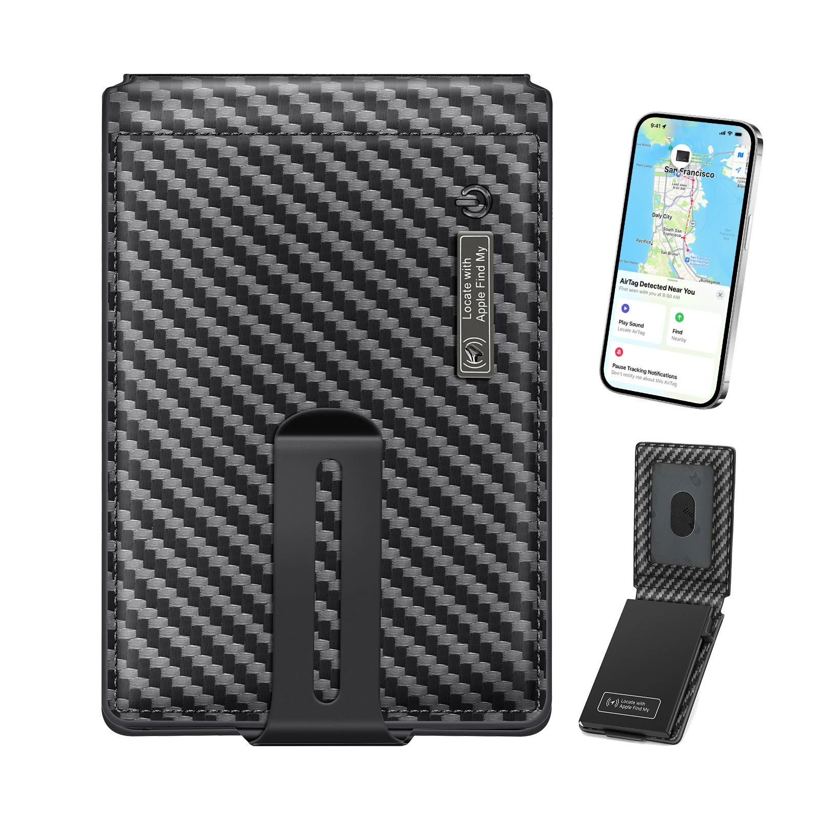 Smart Wallet Mag safe For Apple Findmy iOS Only Air tag Tracker Wallet with Money Clip  Wallet Cartera Hombre gps Christmas Gift
