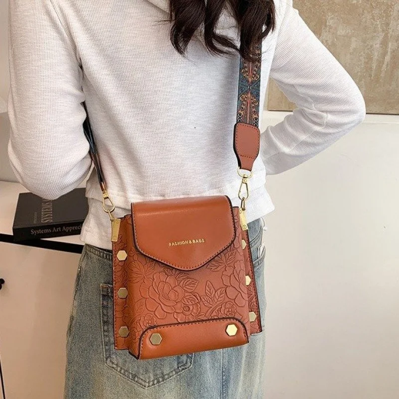 

Винтажная женская сумка-корзина для пикника из плетеной и кожи для летнего образа