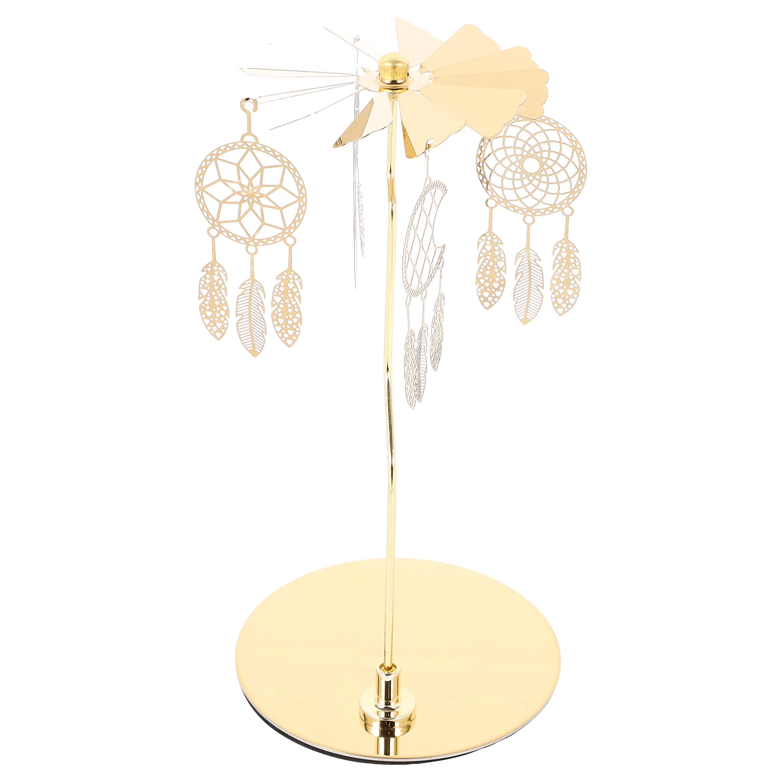 

Rotating Candlestick Beeswax Holder Holders Stainless Steel Display Lovely Candlesticks Party Desktop Adornment
