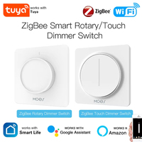 WiFi / ZigBee Smart Rotary/Touch Light Dimmer Switch Smart Life/Tuya APP Remote Control Works with Alexa Google Voice Assistants