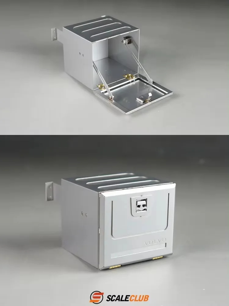 

Scaleclub Model 1/14 For Upgrade Metal Toolbox For Tamiya Scania 770S MAN Benz Volvo RC Trailer Tipper Car Diy Part