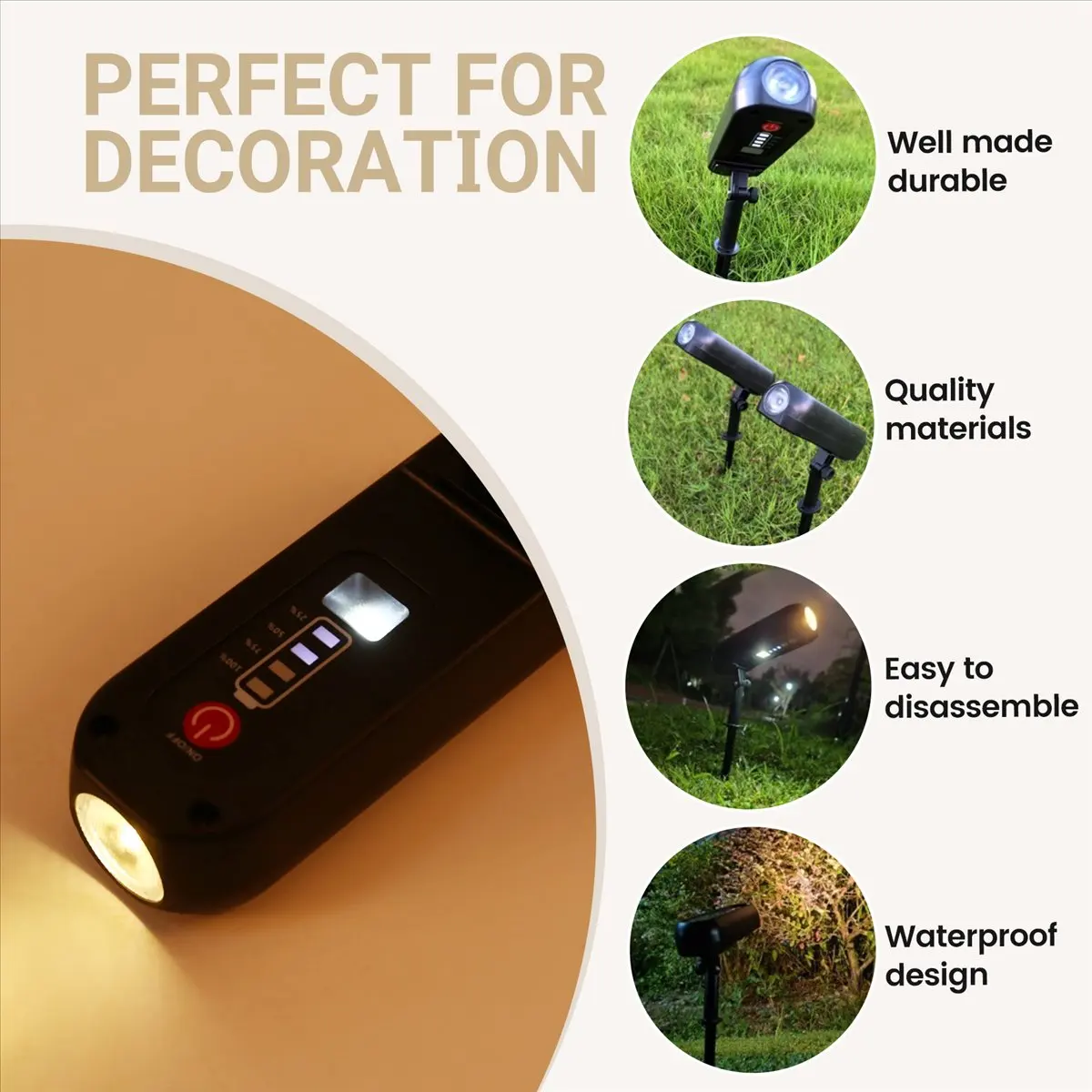 Y17A Outdoor Solar Waterproof Light Garden Lawn Spotlight Ground Plug Light Suitable for Outdoor Landscape Road Decoration,A