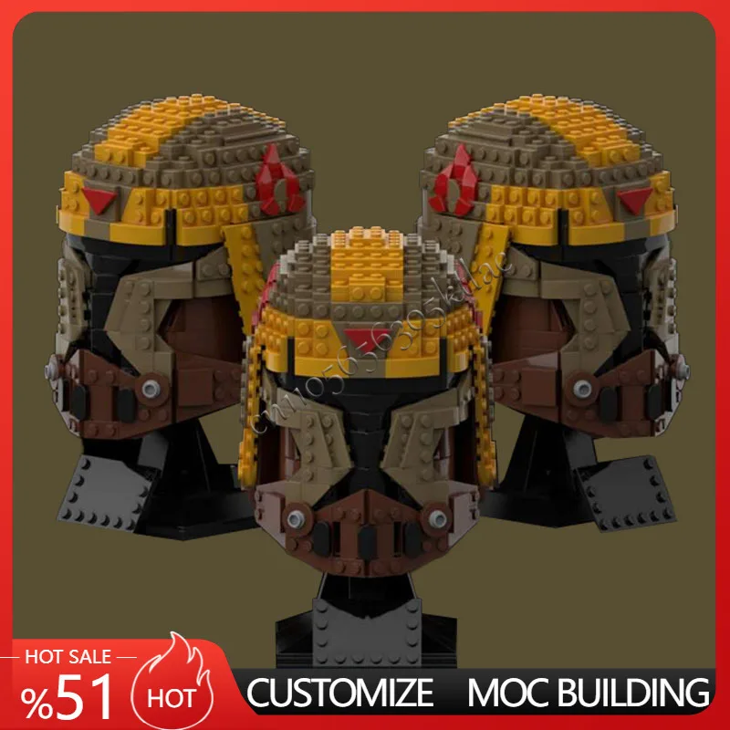 

756PCS MOCSpace Clone Army Battle Bad Batch Helmet FlameTrooper Star Movie Ultimate Collection Assembly Puzzle Children Birthday