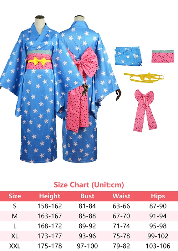 Anime Nami Cosplay Traje para Meninas, Fantasia Yukata Acessórios, Fato de Carnaval Halloween, Fato Feminino Adulto, Roupas, Peça Cos