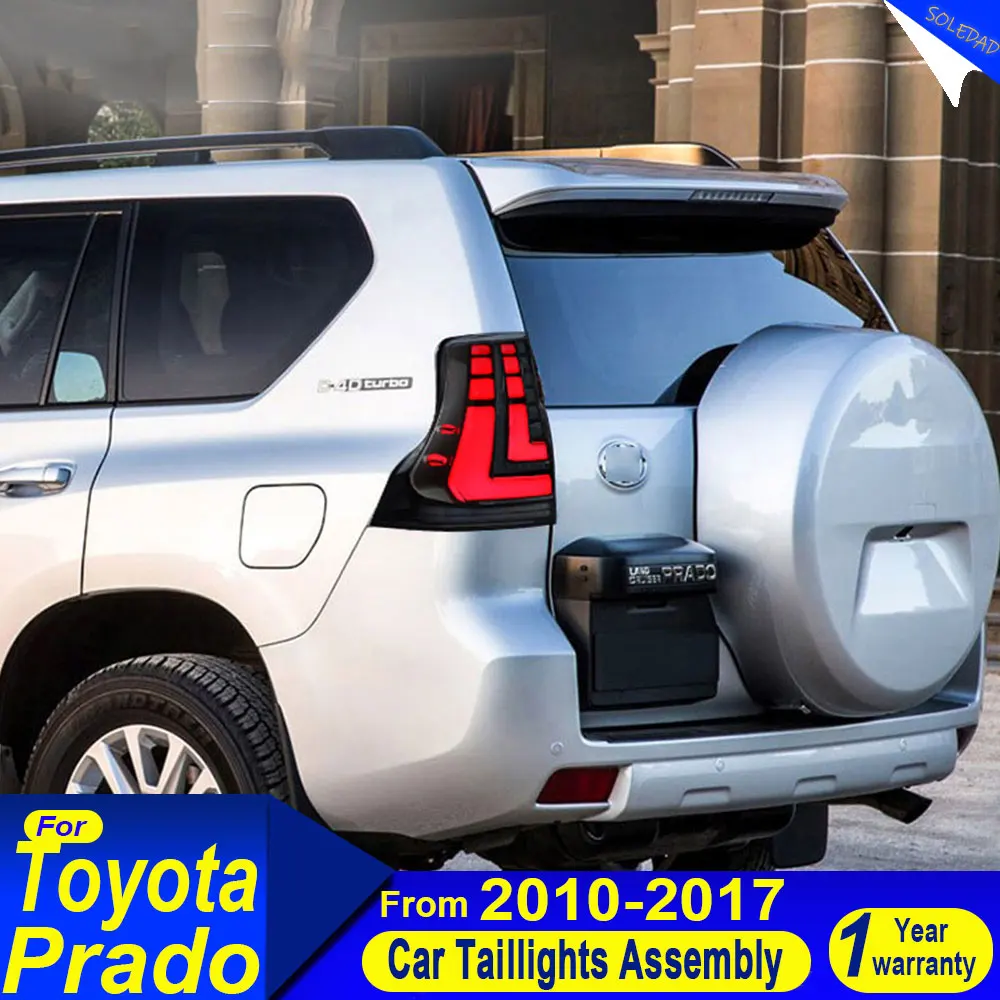 

Комплект из 2 задних фонарей для Lexus GX460 2010-2021 и Toyota Prado 2010-2021 с анимацией запуска и ДХО, задние фонари в сборе