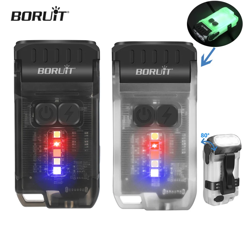 boruit v15 trabalho lanterna led chaveiro poderosa usb c recarregavel lampada de pesca tiki holofote a prova impermeavel agua tocha acampamento 01