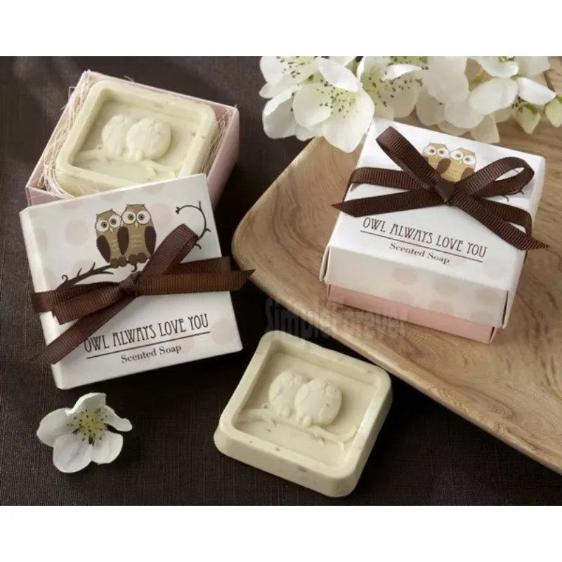

100pcs Owl Always Love You Scented Soap Wedding Favors Gifts