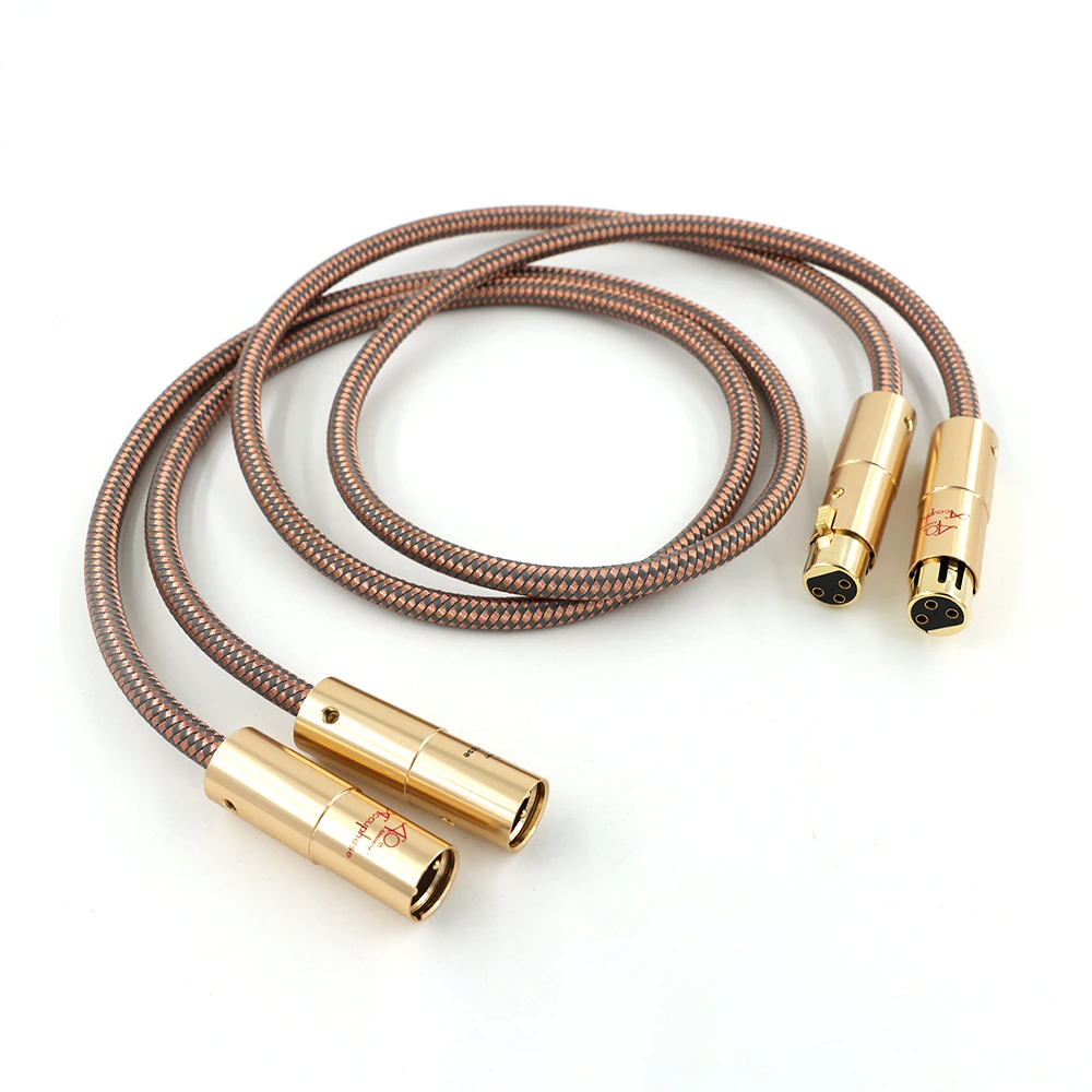 Hi-End Accuphase 40th Anniversary Edition 3 Pins XLR Interconnect Cable Hifi Signal Cable With Rhodium Plated XLR Plug