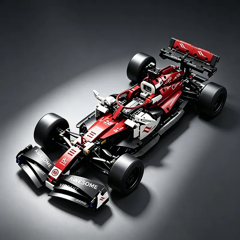 

2026 New Technical Formula Racing Car Building Blocks Model, MOC Assembly Vehicle Bricks, Educational Toy Gift for Boys
