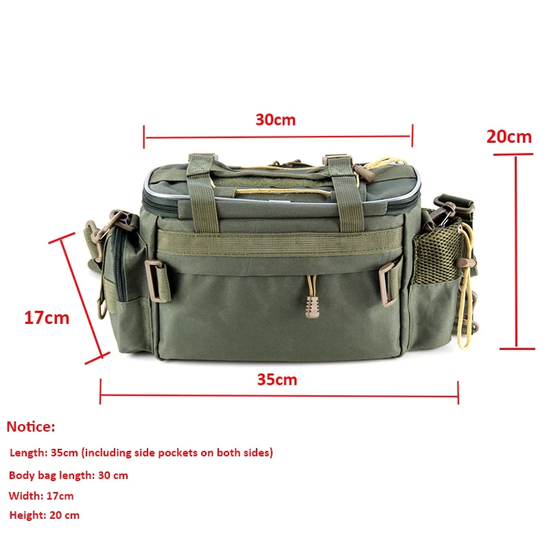 Multifunctional Waterproof Fishing Bag Outdoor Sports Waist Pack Fishing Lures Gear Storage Bag Single Crossbody Bags