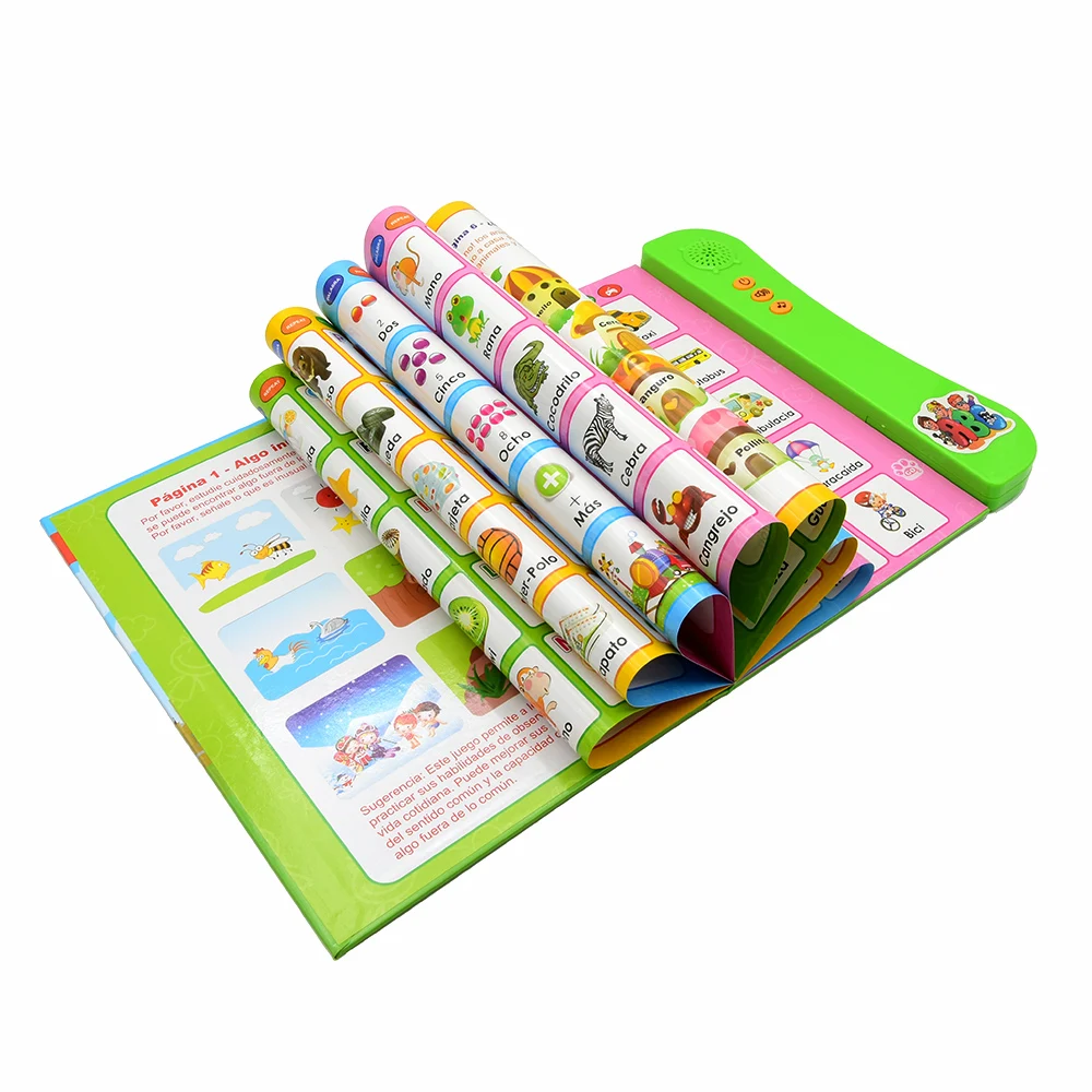 Lingua spagnola apprendimento e-Book macchina da lettura vocale interattiva regalo per bambini esercizio pronuncia spagnola libro di lettura spagnolo