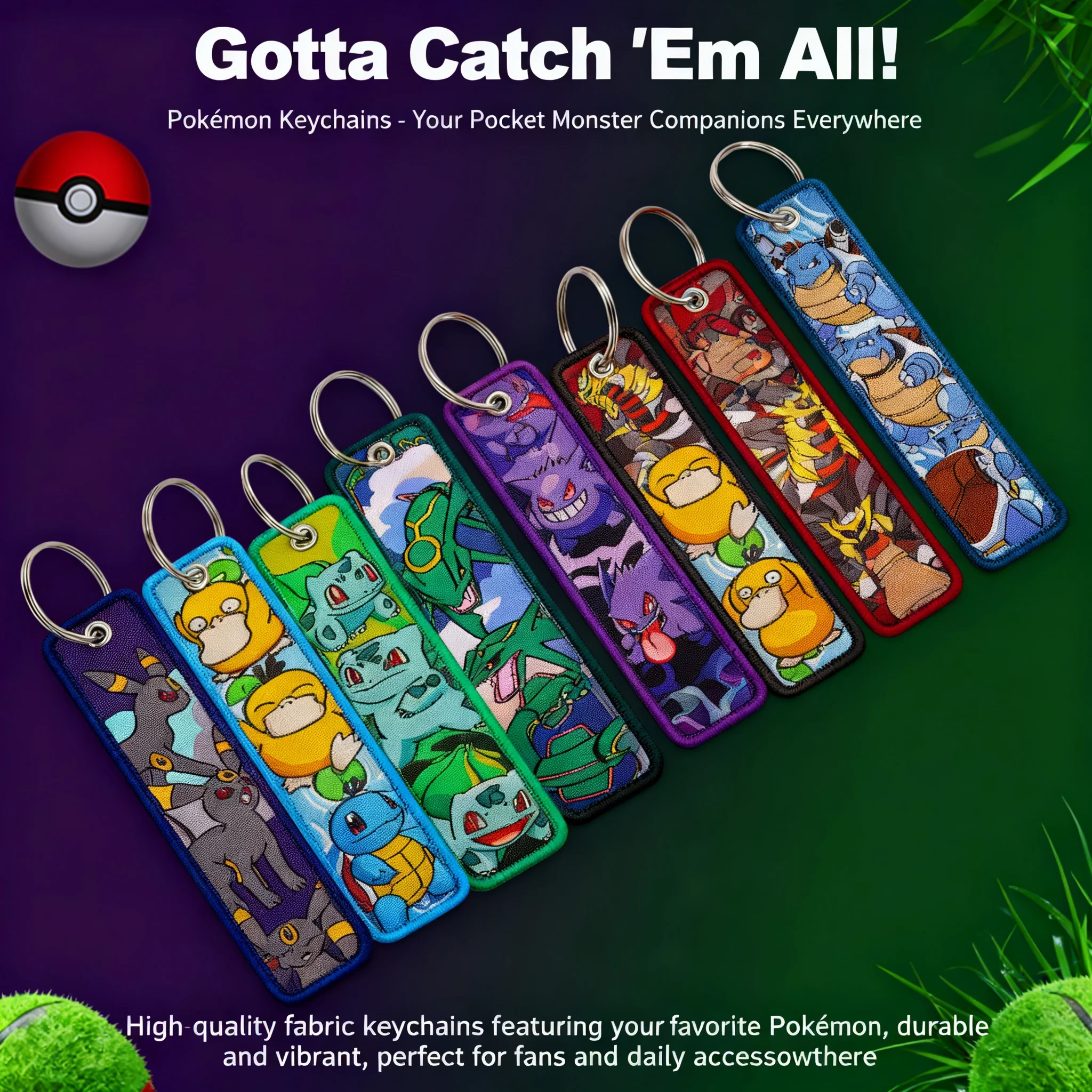 

Japanese Anime Elf Monsters Keychain Car Backpack Key Holder Embroidery Keyring Key Tag Jet Tag Accessory Gift 1pc Cute Fantasy