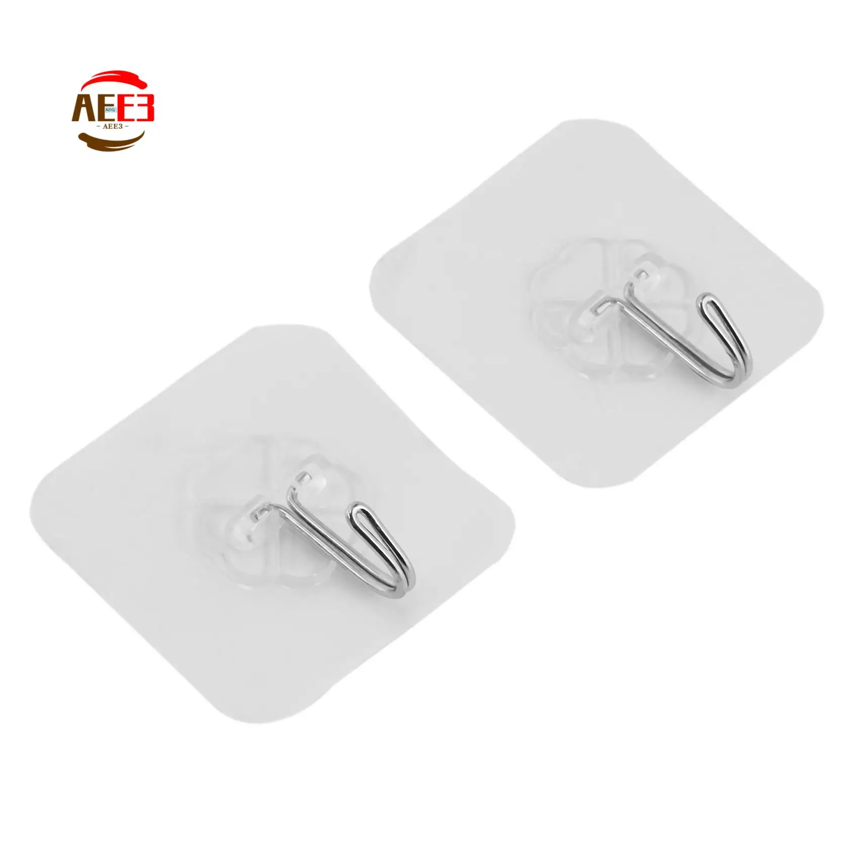 AEE3-Strong Transparent Suction Cup Sucker Wall Hooks Hanger For Kitchen Bathroom Home (2)