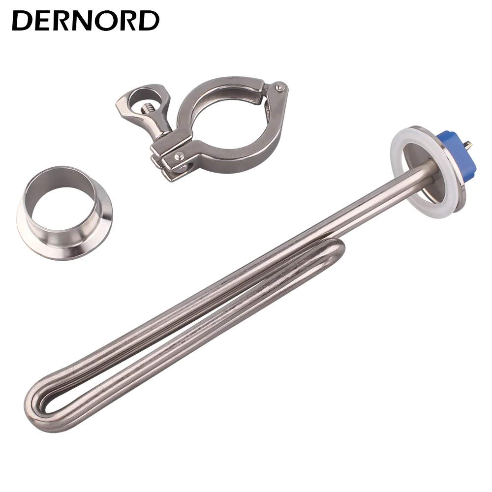 DERNORD 240V 2.5KW 3.5KW 4.5KW 5.5kw 1.5 Tri-clamp Heater Element Immersion Water Heating Element for Brewery