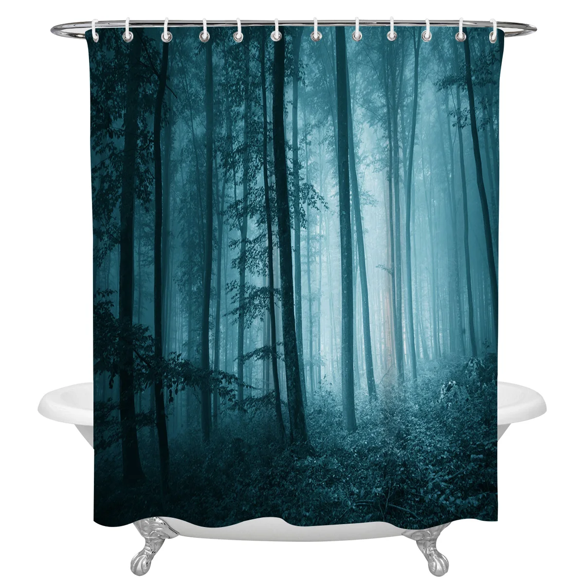 Forest Plant Woods Horror Waterproof Bathroom Decoration Shower Curtain With Hook Printed Bathtub Curtains Bathroom Accessories