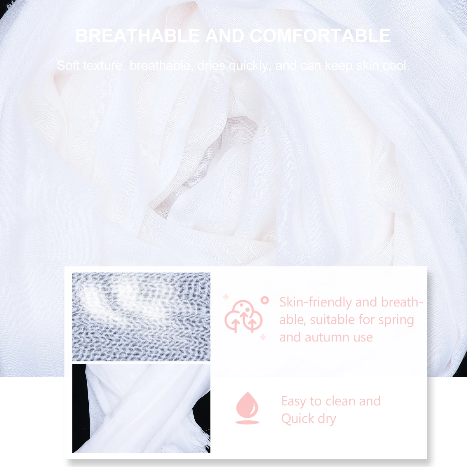 

Cotton Linen Shawl 100x180cm White Breathable Quick Dry Beach Towel Sun Block Vacation Wear Large Silk Scarf Lady Shoulder Wrap