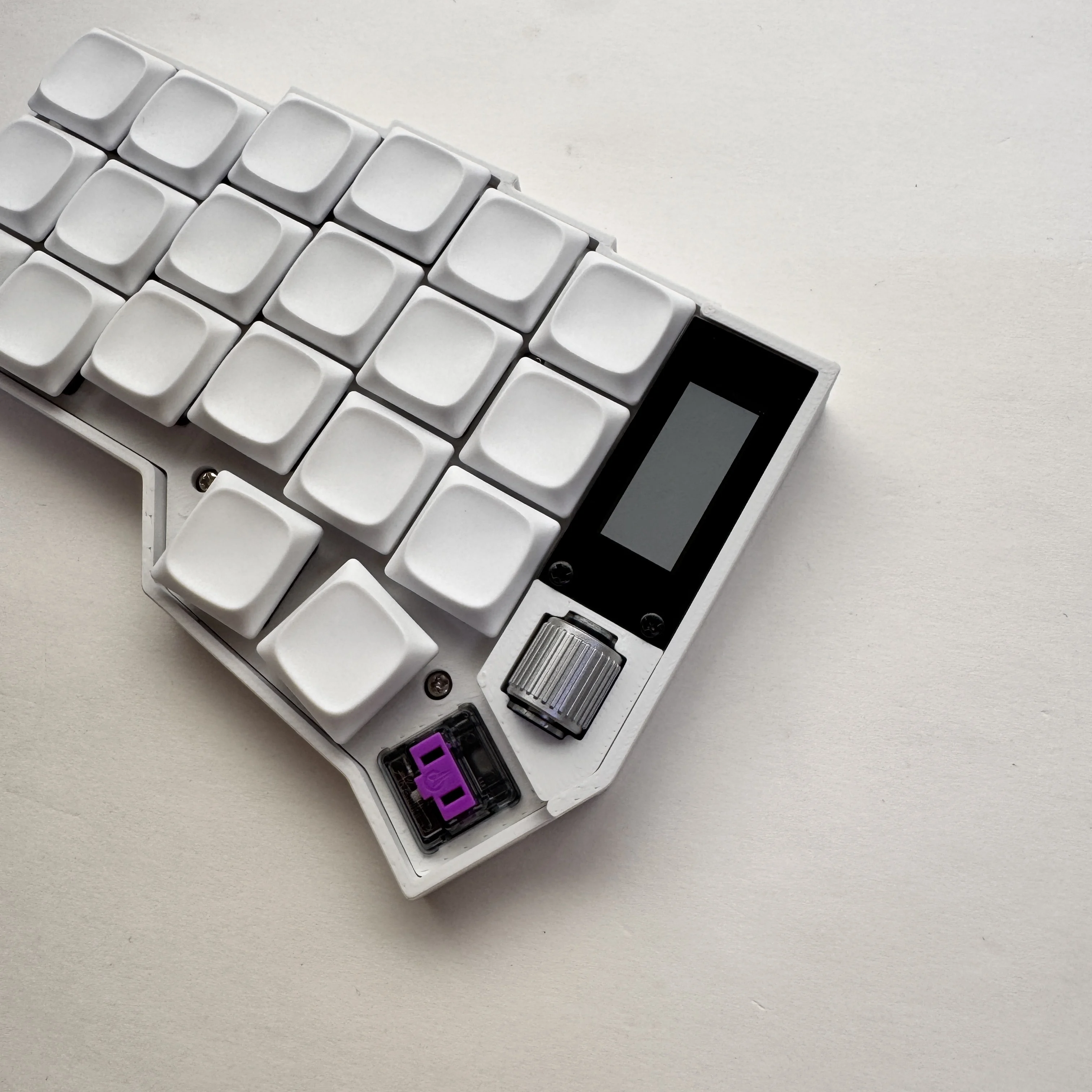 Corne V4 Low Profile Split Keyboard Roller/joystick/nice View Screen Horn Wireless Keyboard Kit Support Kailh Choc  V1/V2 Switch