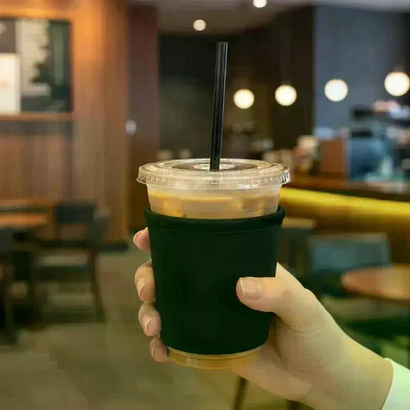 3 Pcs Reusable Iced Coffee Sleeve - Insulator For Cold Beverages, Diving Material Cup Holder For Coffee Cup