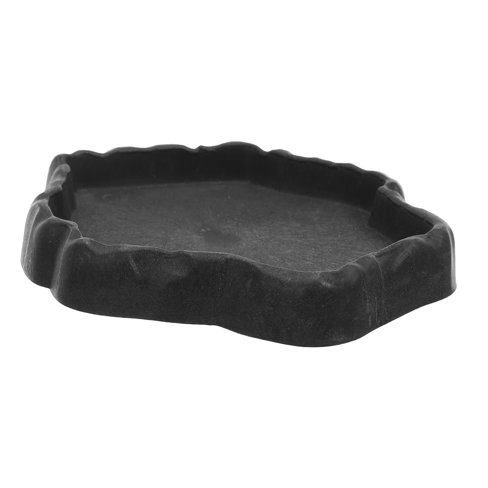 

Reptile Feeder Bowl Natural Rock Style Stable Base Turtle Bearded Dragon Water Dish Pet Feeding Bowl Reptile Water Dish