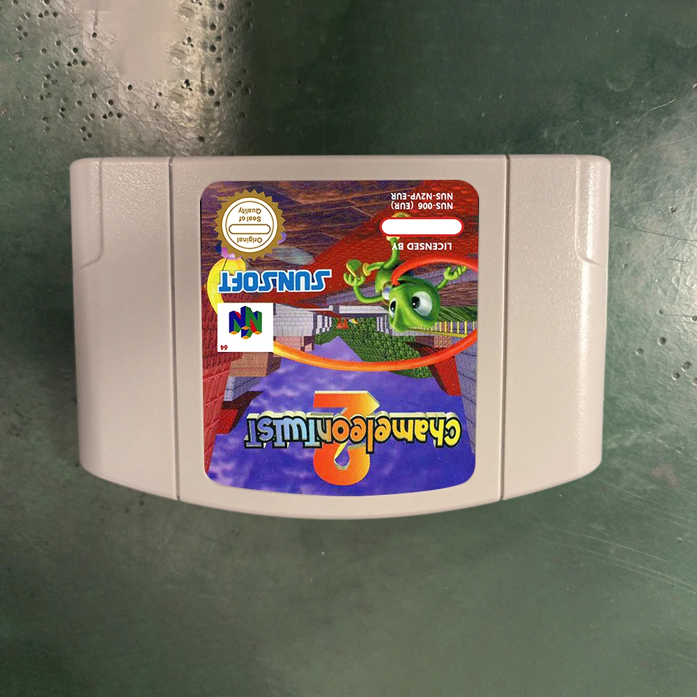 Cartucho de juego Retro Chameleon Twist 2 para consola Nintendo 64 versión EUR PAL