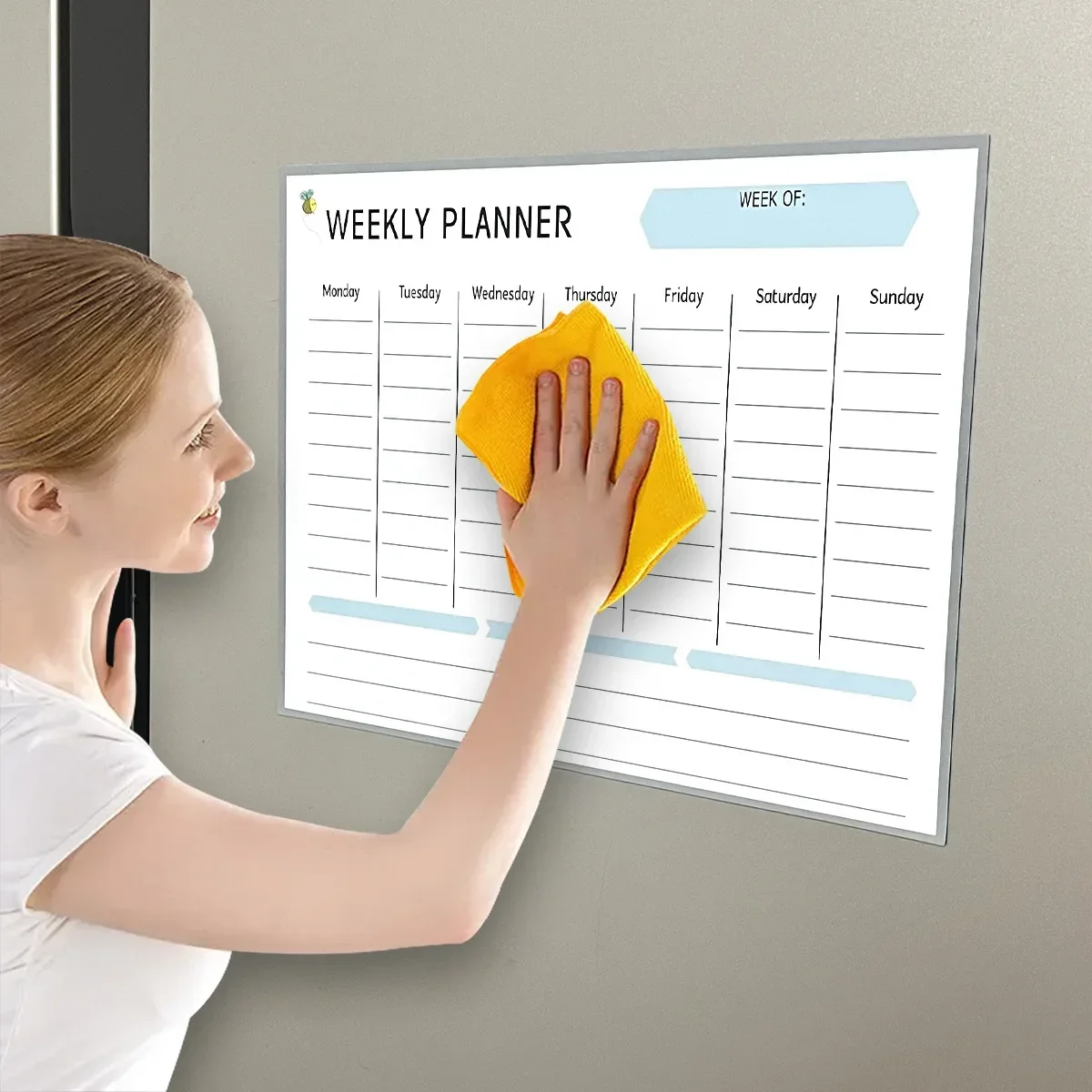 Magnetic Monthly Weekly Planner Calendar Table Dry Erase Whiteboard Blackboard Fridge Sticker Message Board