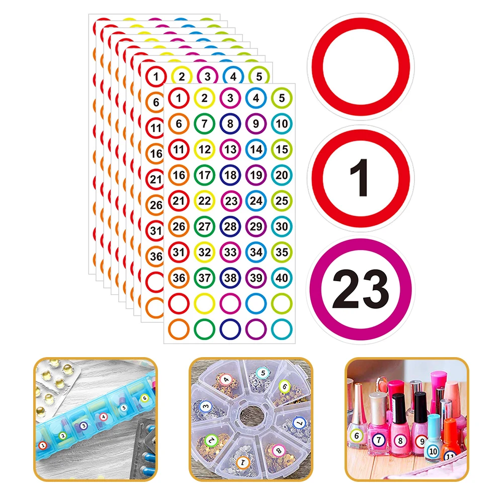 

Self Adhesive Numbered Stickers Coding Labels 40 Sheets Decals Classification Tags Folder Marking System Office