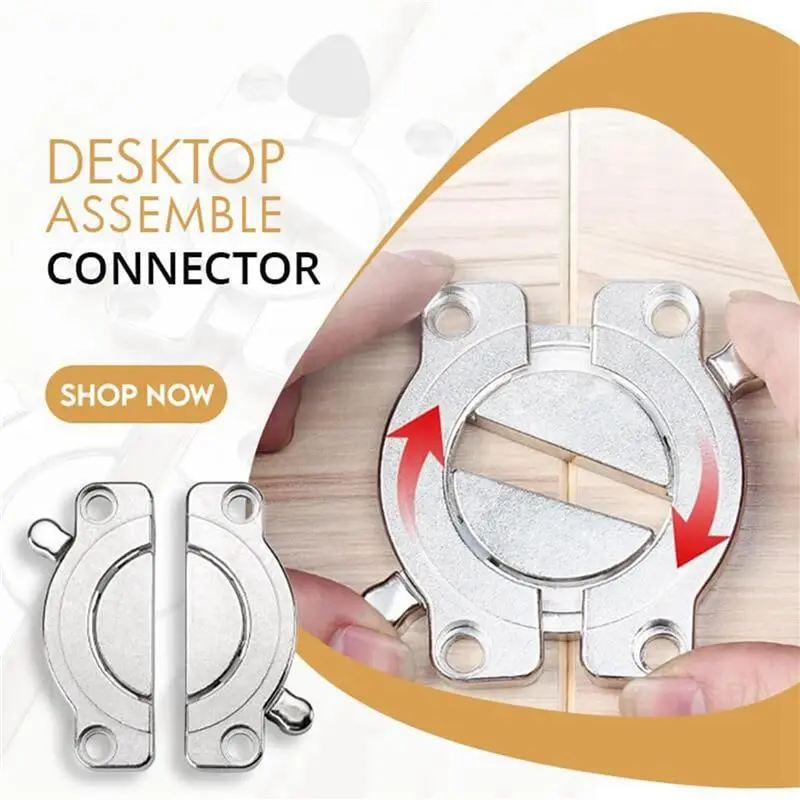 RALCA-2X Desktop Assemble Connector Zinc Alloy Fasten Connector Extrusion Hinges Invisible Concealed Barrel Hinge Bearing