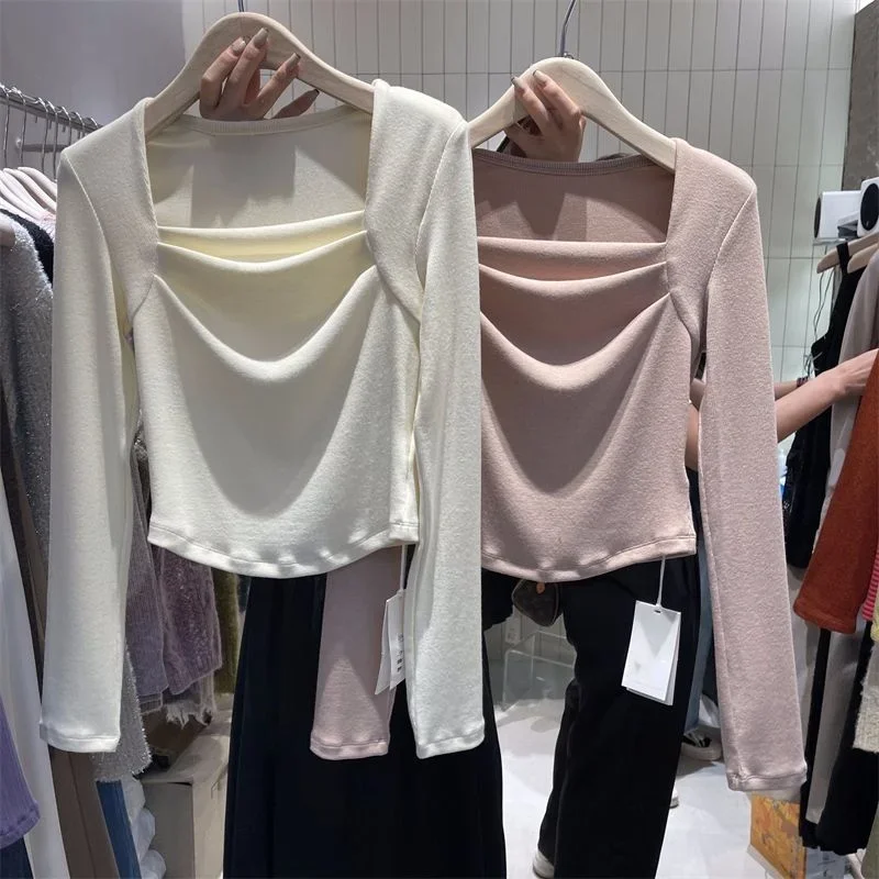 

Женский дизайнерский квадратный пуловер 2023 года, блузки, одежда для женщин, топы, рубашки, блузки