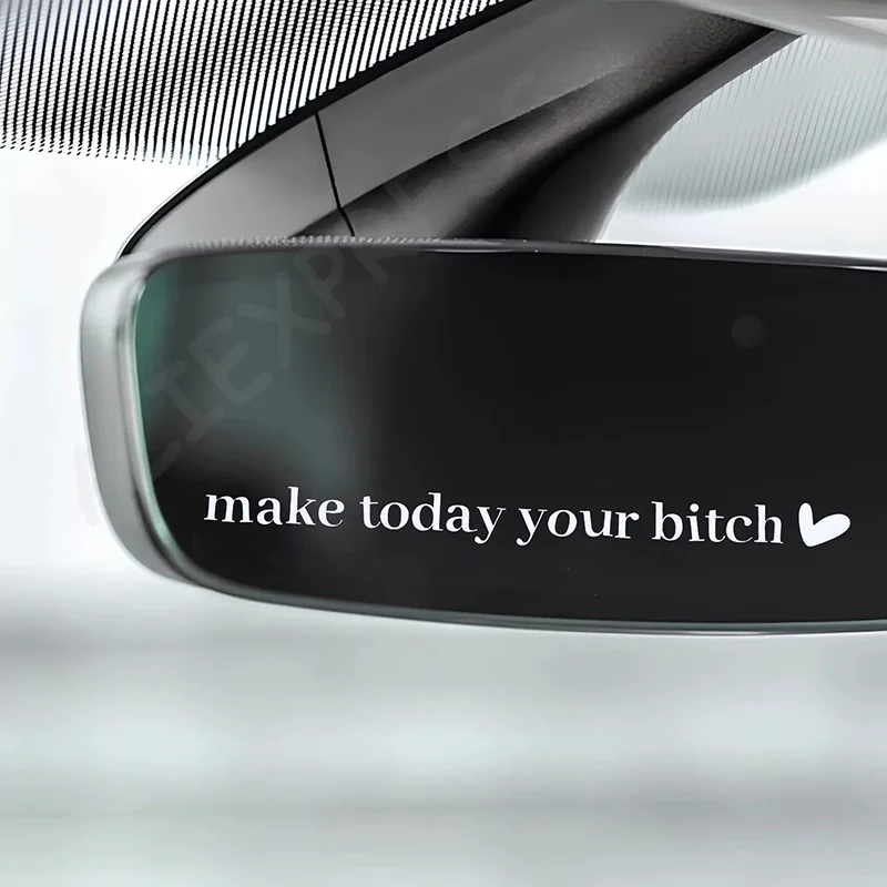 

NewMake Today Your * Rear View Mirror Decal, Car Sticker, New Car Decor, Funny Vinyl Decal Sticker, Car Mirror Sticker