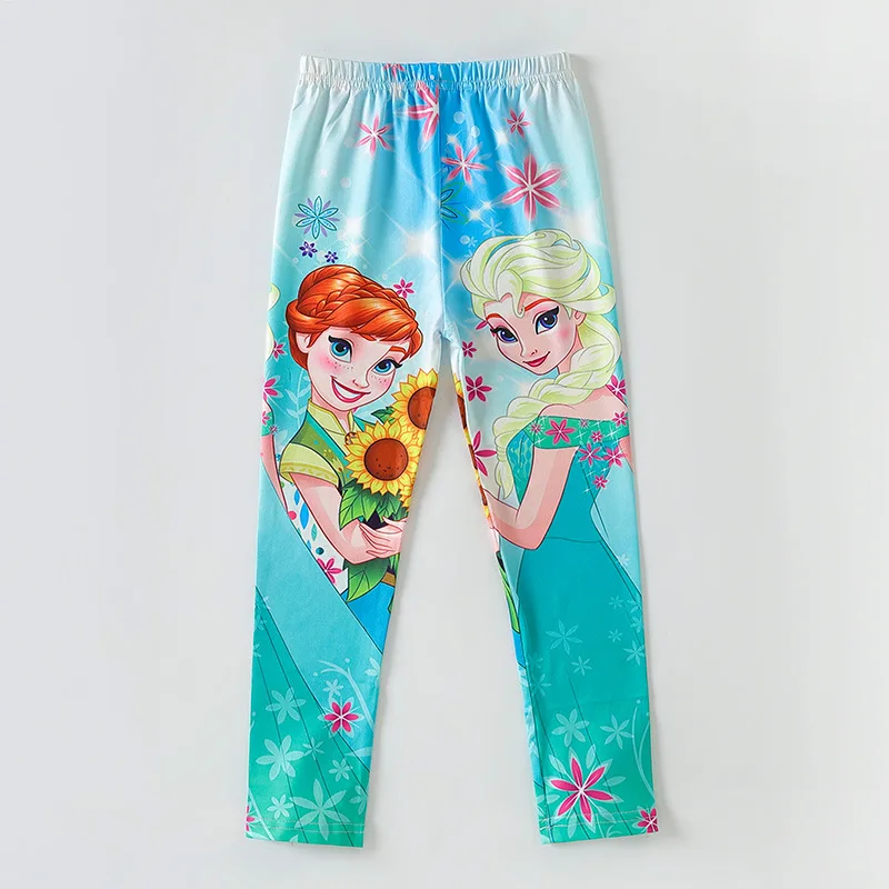 Primavera estate ragazza Elsa Ana Olaf Legging pantaloni bambina taglia 90-140 pantaloni ragazza per 2-8 anni adorabili bambini Cartoon Legging