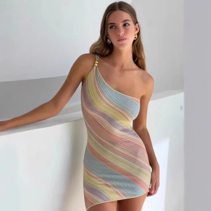 

Сексуальное облегающее шифоновое платье с цветочным принтом и цветовыми блоками, с открытыми плечами, без рукавов, миди, женская модная коллекция Осень 2025