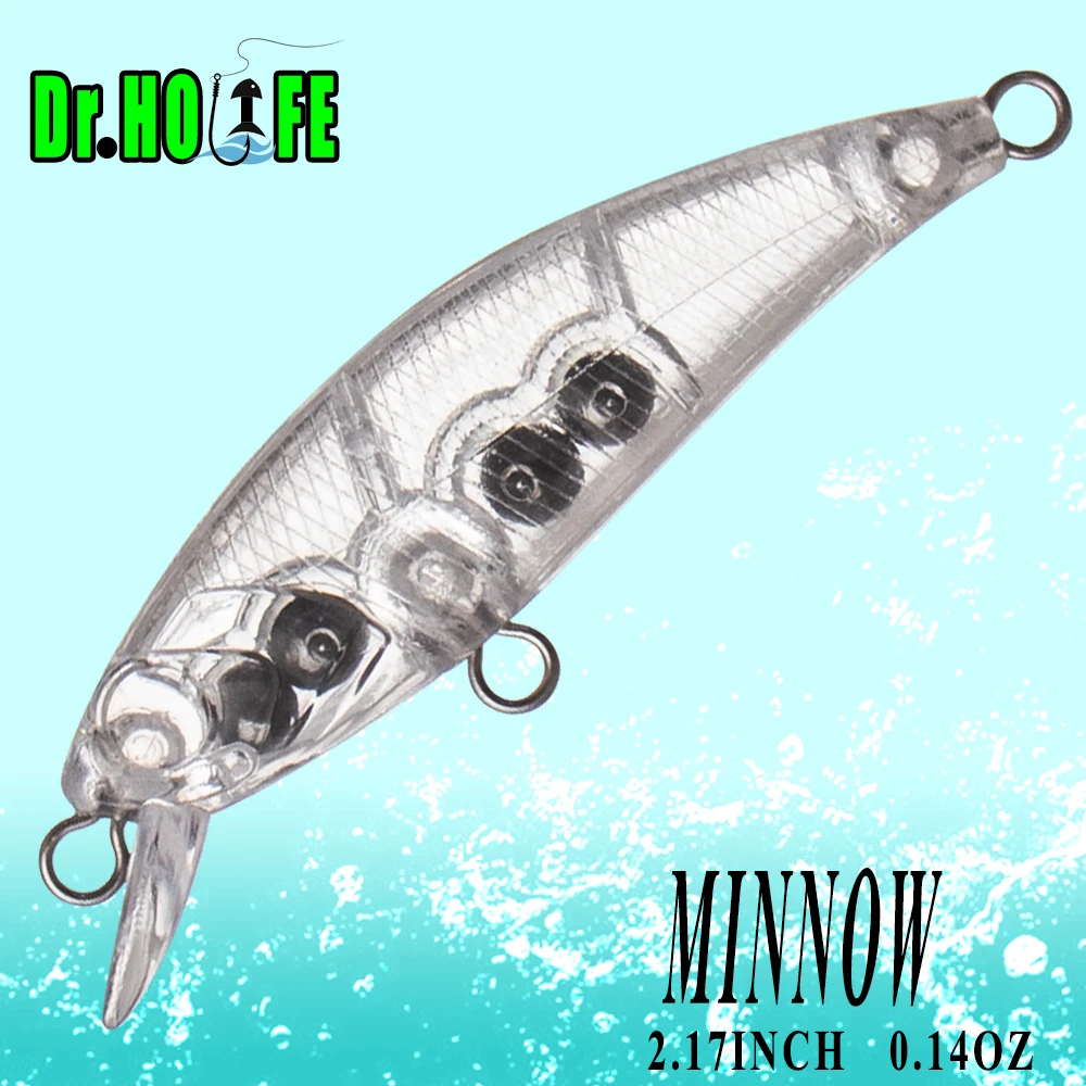 

Dr.Holife, 20 шт./лот, тонущая неокрашенная пустая приманка для гольяна, 5,5 см, 4 г, погремушки, заготовки гольяна, жесткая приманка для рыболовных приманок «сделай сам»