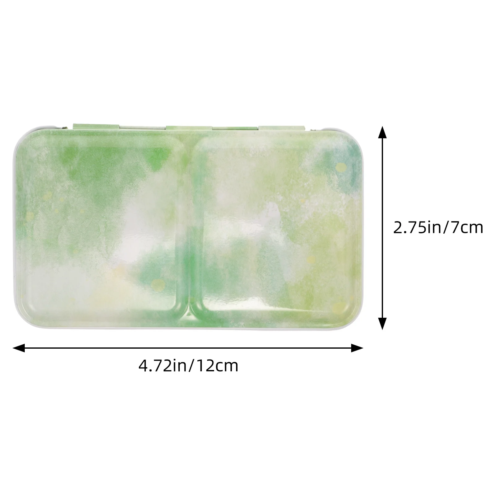 Boîte à pigments pour aquarelle, plaque de mélange en fer, plateau de mélange de peinture Portable, étui de peinture à l'huile de voyage, demi-boîte pour aquarelle