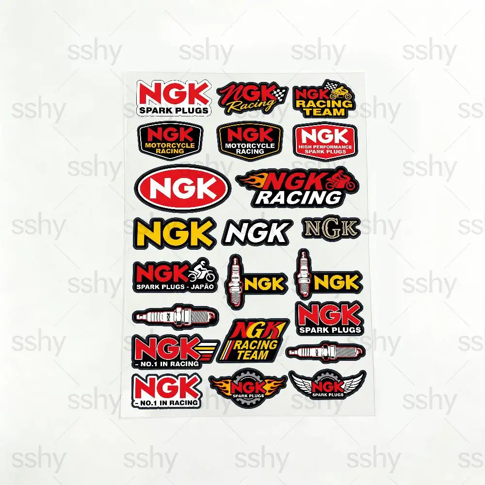 For NGK Reflective motorcycle stickers, 3M safety warning at night in the dark scooter helmets