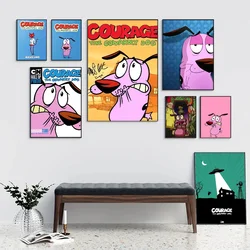 Cartoon T-COURAGE C-Cowardly Dogs Good Quality Prints and Poster Waterproof Paper Sticker Coffee House Bar Posters Wall Stickers