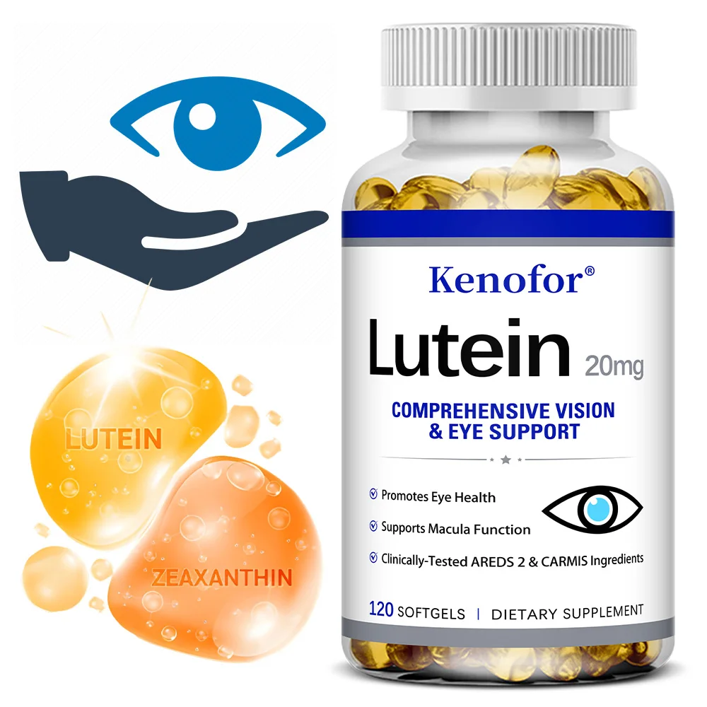 

Eye Vitamins - Lutein and Zeaxanthin Supplement To Support Eye Health, Protect Vision, and Fight Eye Fatigue - 120 Capsules