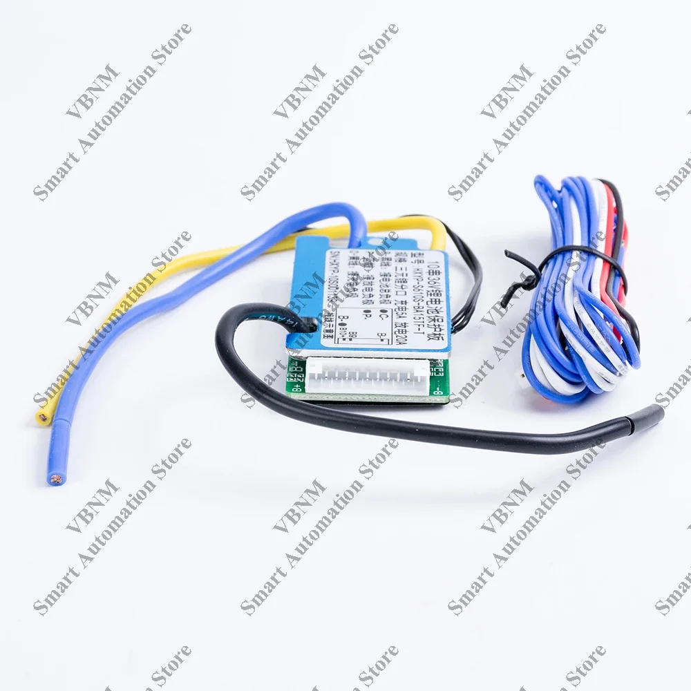 A bateria do BMS-Li-íon com temperatura de NTC protege, carga do banco do poder da E-bicicleta, porto rachado, 36V, 42V, 20A, 3.7V, 60.5*32.5*9mm