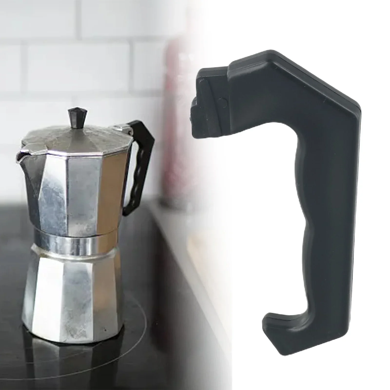 Moka Pot Replacement Handle For 1, 3, 6 And 9/12 Cups Moka Coffee Pot Handle Accessories Black Plastic Handle For Espresso Pots